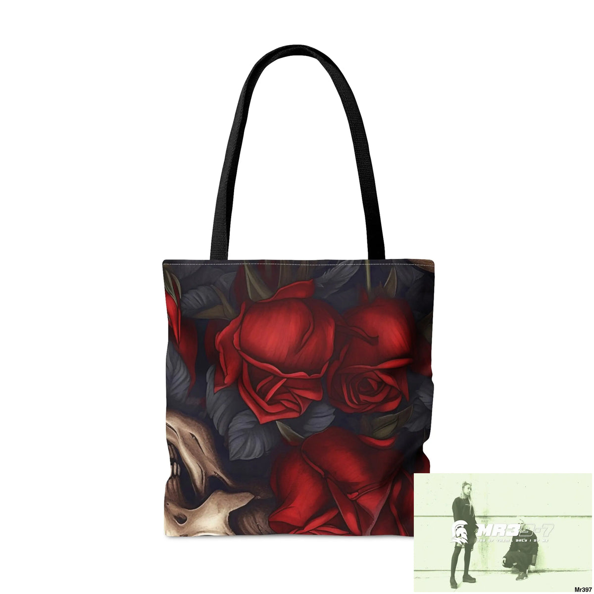 Gothic Skulls & Red Roses Tote Bag (AOP) Bags