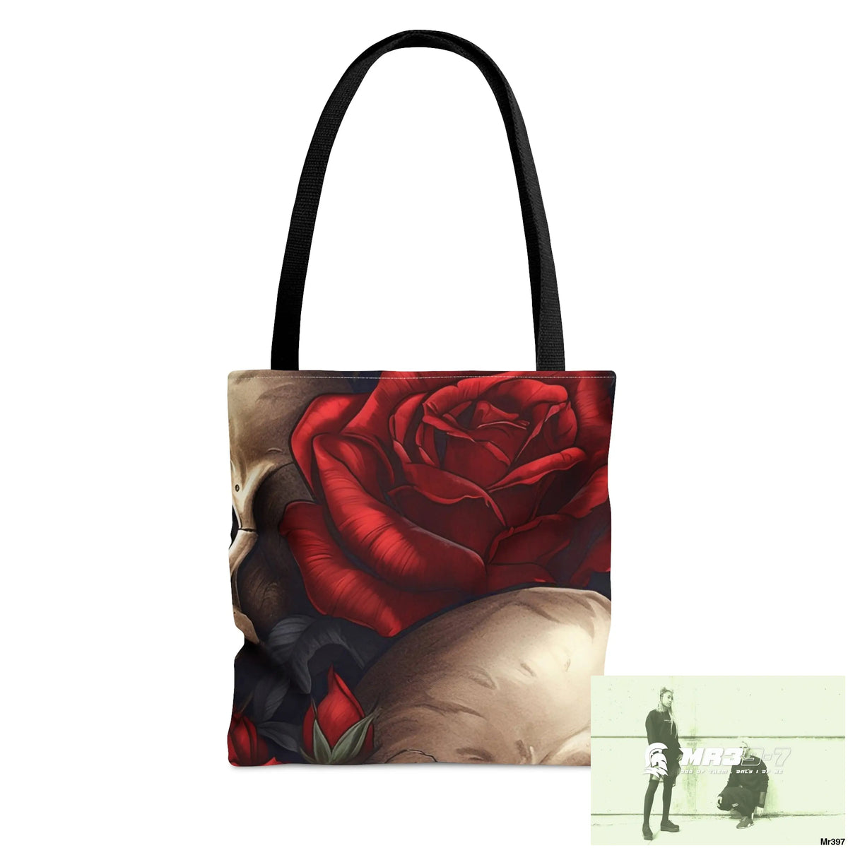 Gothic Skulls & Red Roses Tote Bag (AOP) Small Bags
