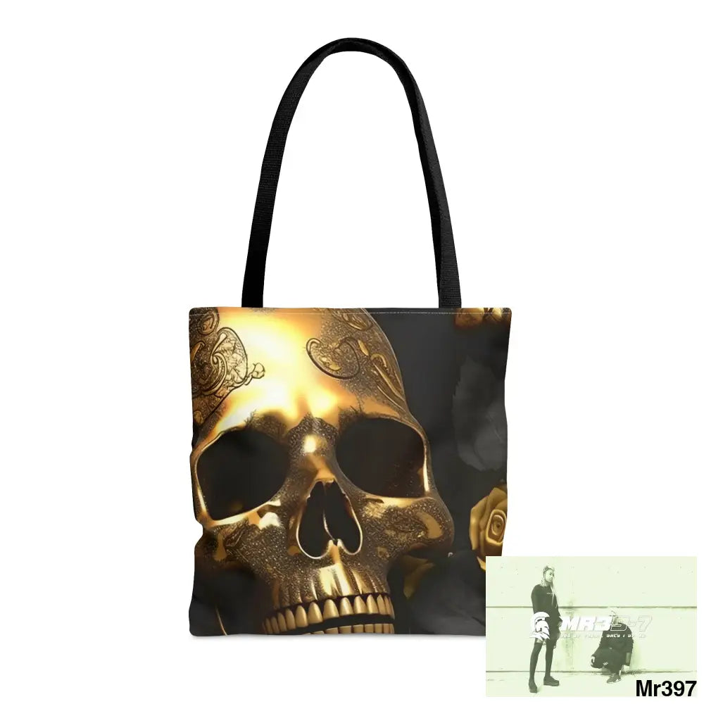Gothic skulls & Roses Tote Bag (AOP) Medium Bags