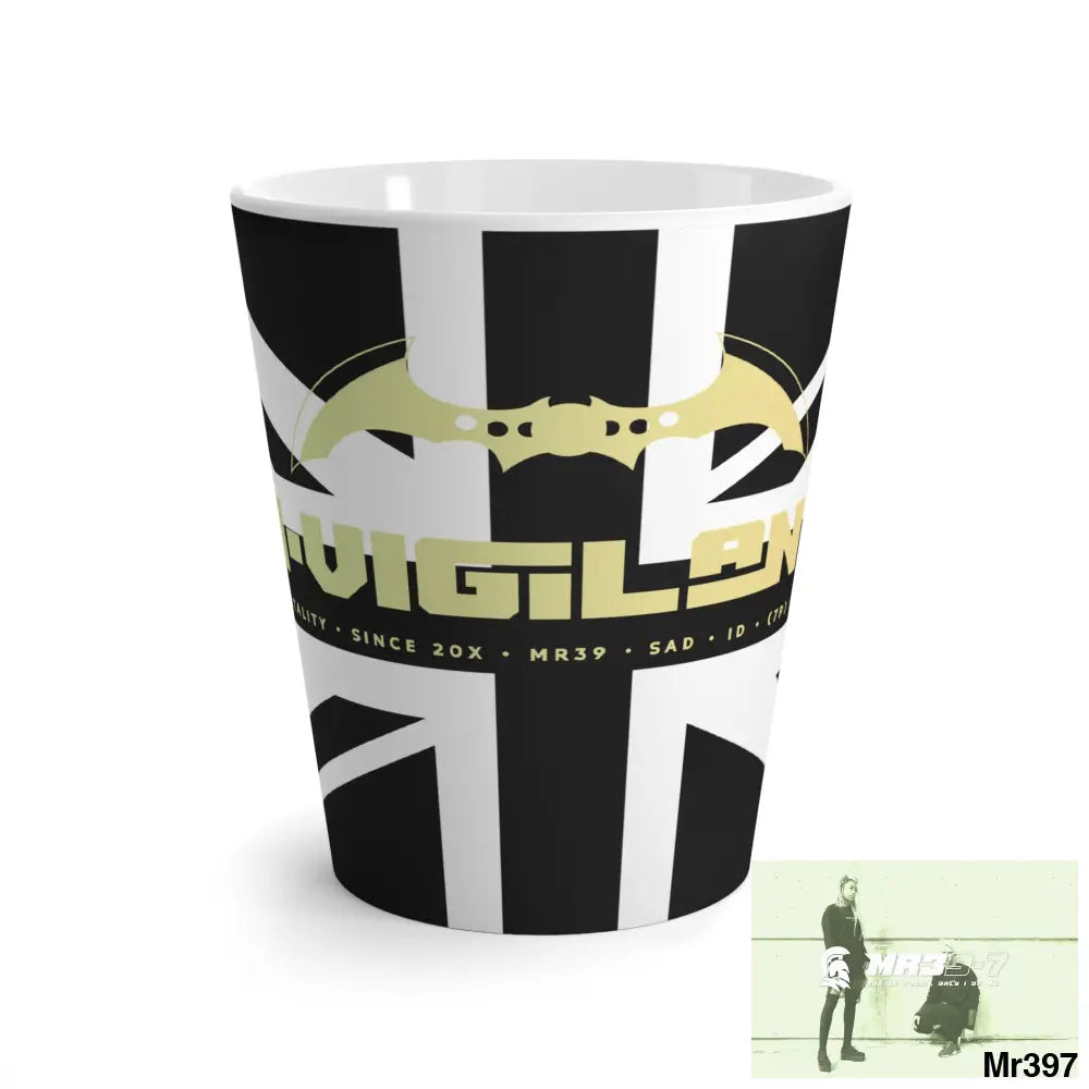 Great Britain Black flag A1-Vigilante Latte Mug 12oz Mug