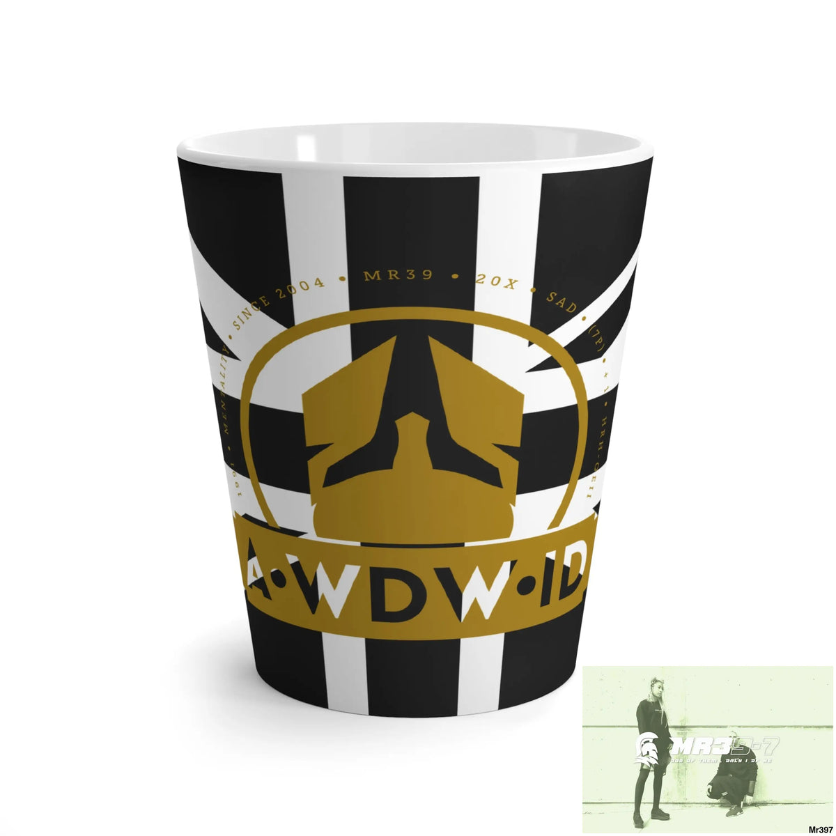Great Britain Black flag A1 Who Dares Wins (ID) Latte Mug 12oz Mug