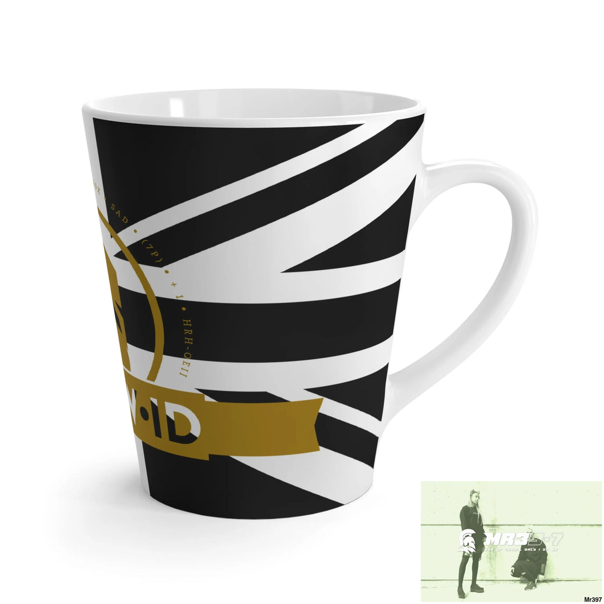 Great Britain Black flag A1 Who Dares Wins (ID) Latte Mug 12oz Mug