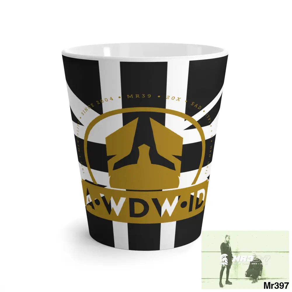 Great Britain Black flag A1 Who Dares Wins (ID) Latte Mug 12oz Mug