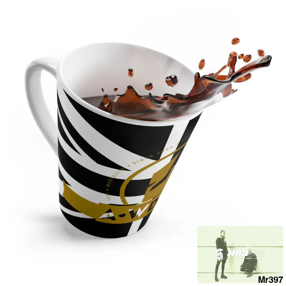 Great Britain Black flag A1 Who Dares Wins (ID) Latte Mug 12oz Mug