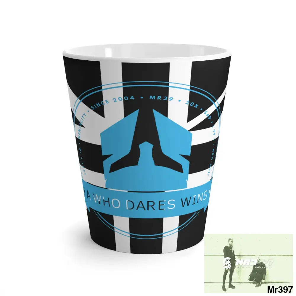 Great Britain Black flag A1 Who Dares Wins Latte Mug 12oz Mug