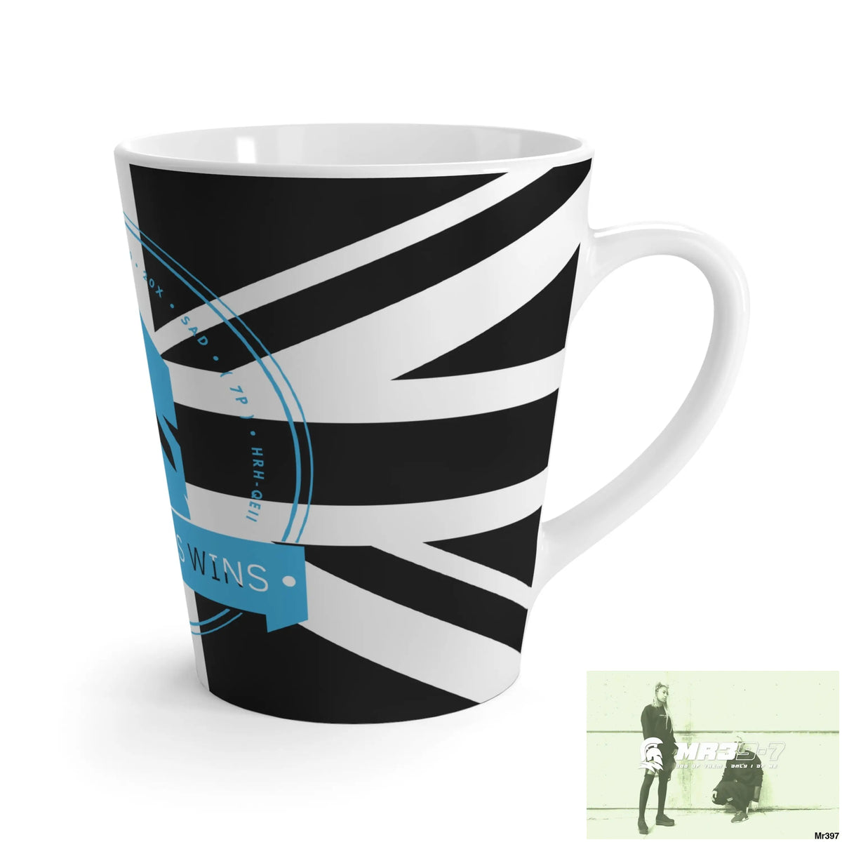 Great Britain Black flag A1 Who Dares Wins Latte Mug 12oz Mug