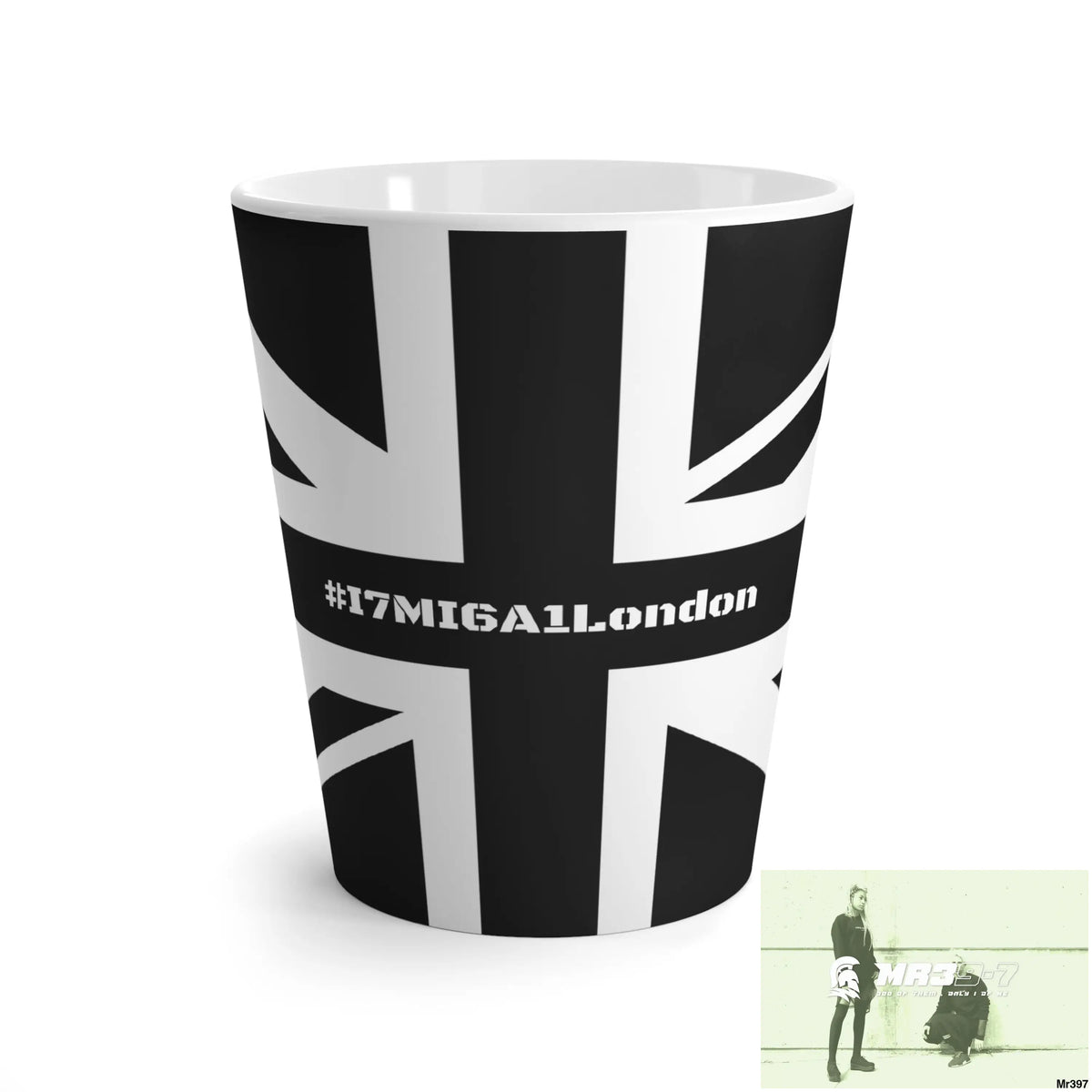 Great Britain Black flag #I7MI6A1London Latte Mug 12oz Mug