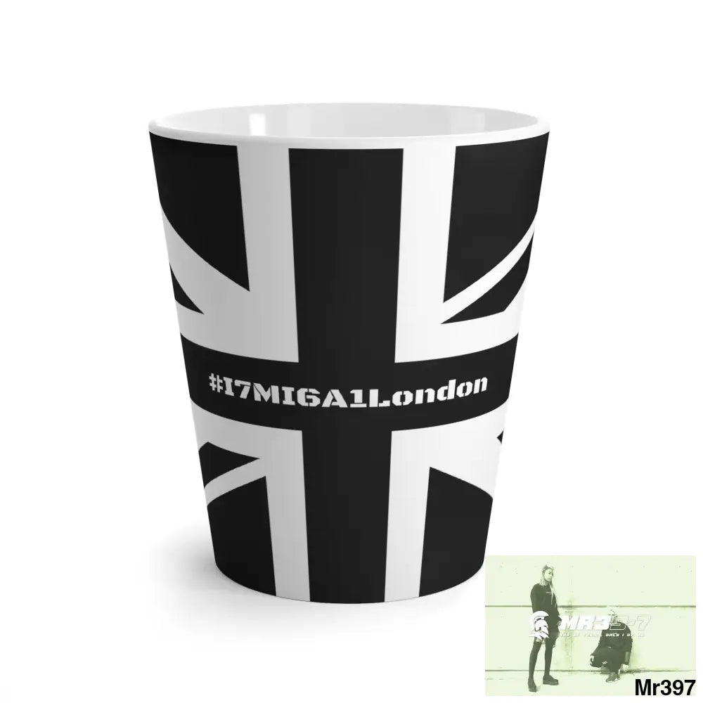 Great Britain Black flag #I7MI6A1London Latte Mug 12oz Mug