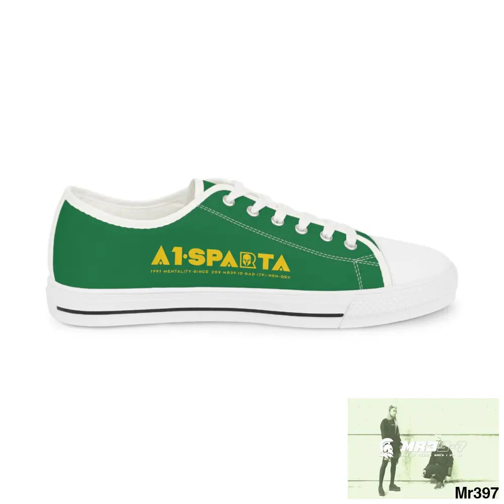 Green A1-Sparta Men’s Low Top Sneakers Shoes