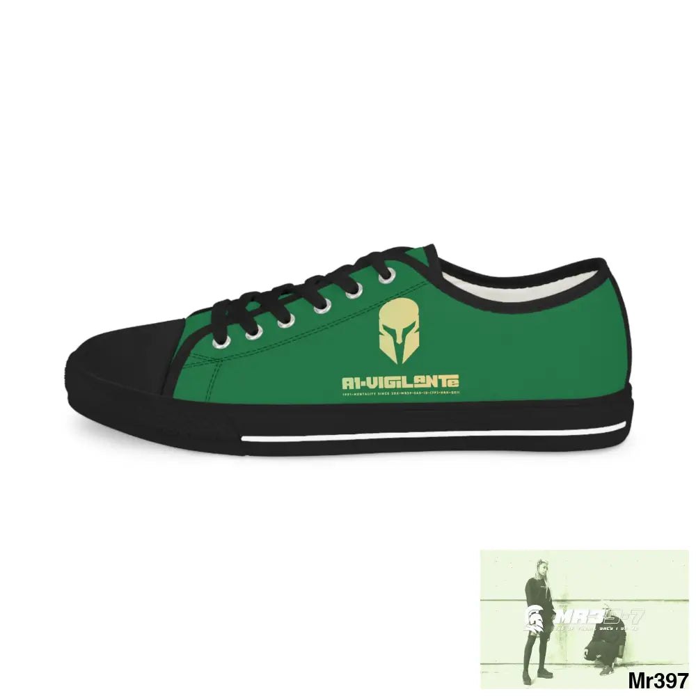 Green A1-Vigilante Men’s Low Top Sneakers Shoes