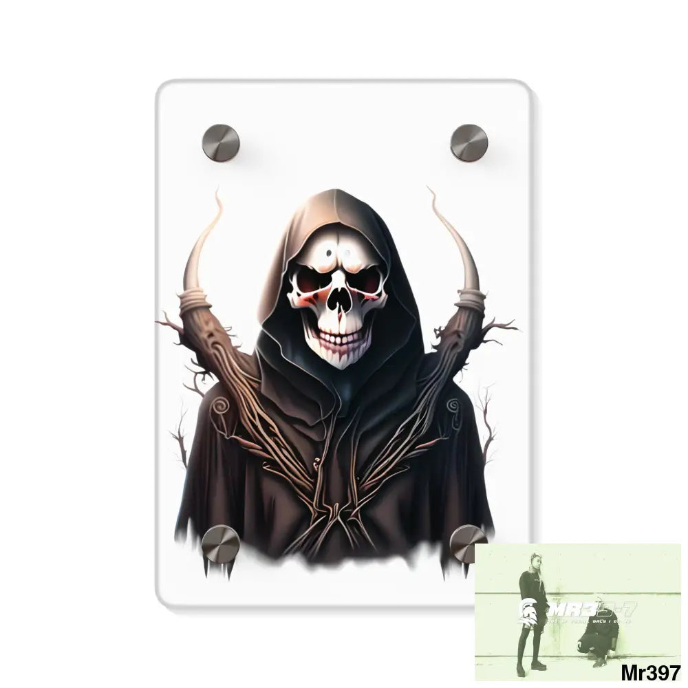 Halloween Reaper Graphic Wall Art Panels 5’’ x 7’’ (Vertical) / 0.25’’ Home Decor