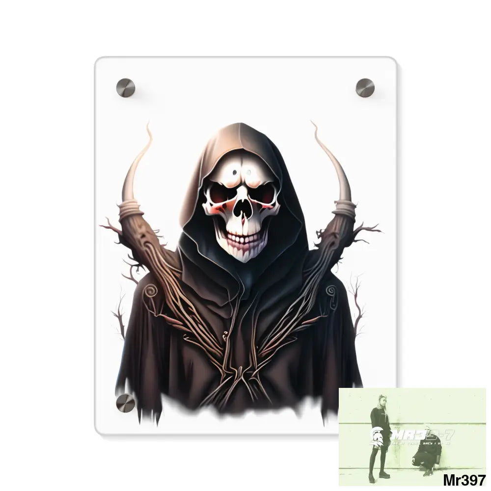 Halloween Reaper Graphic Wall Art Panels 8″ x 10″ (Vertical) / 0.25’’ Home Decor
