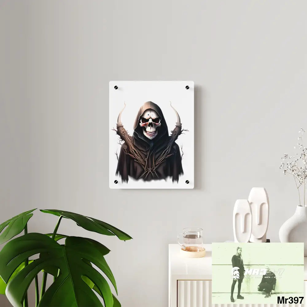 Halloween Reaper Graphic Wall Art Panels Home Decor
