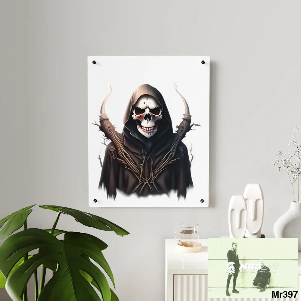 Halloween Reaper Graphic Wall Art Panels Home Decor