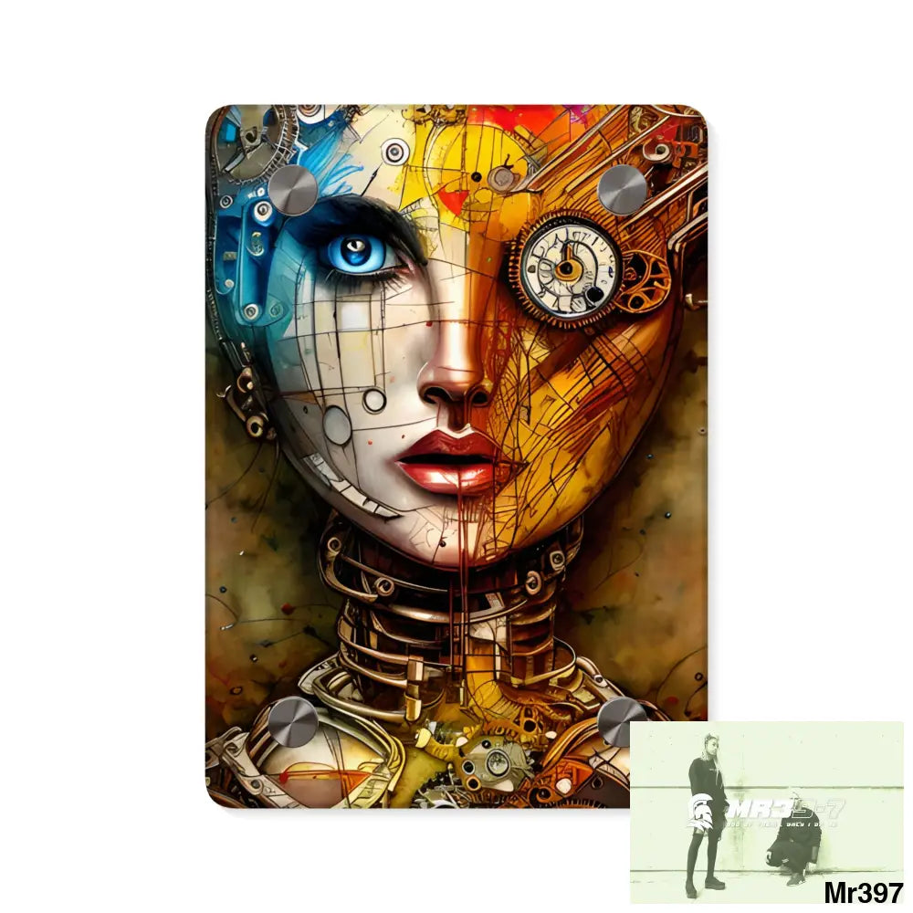 HD Animated Clockwork Robot Acrylic Wall Art Panels 5’’ x 7’’ (Vertical) / 0.25’’ Home Decor