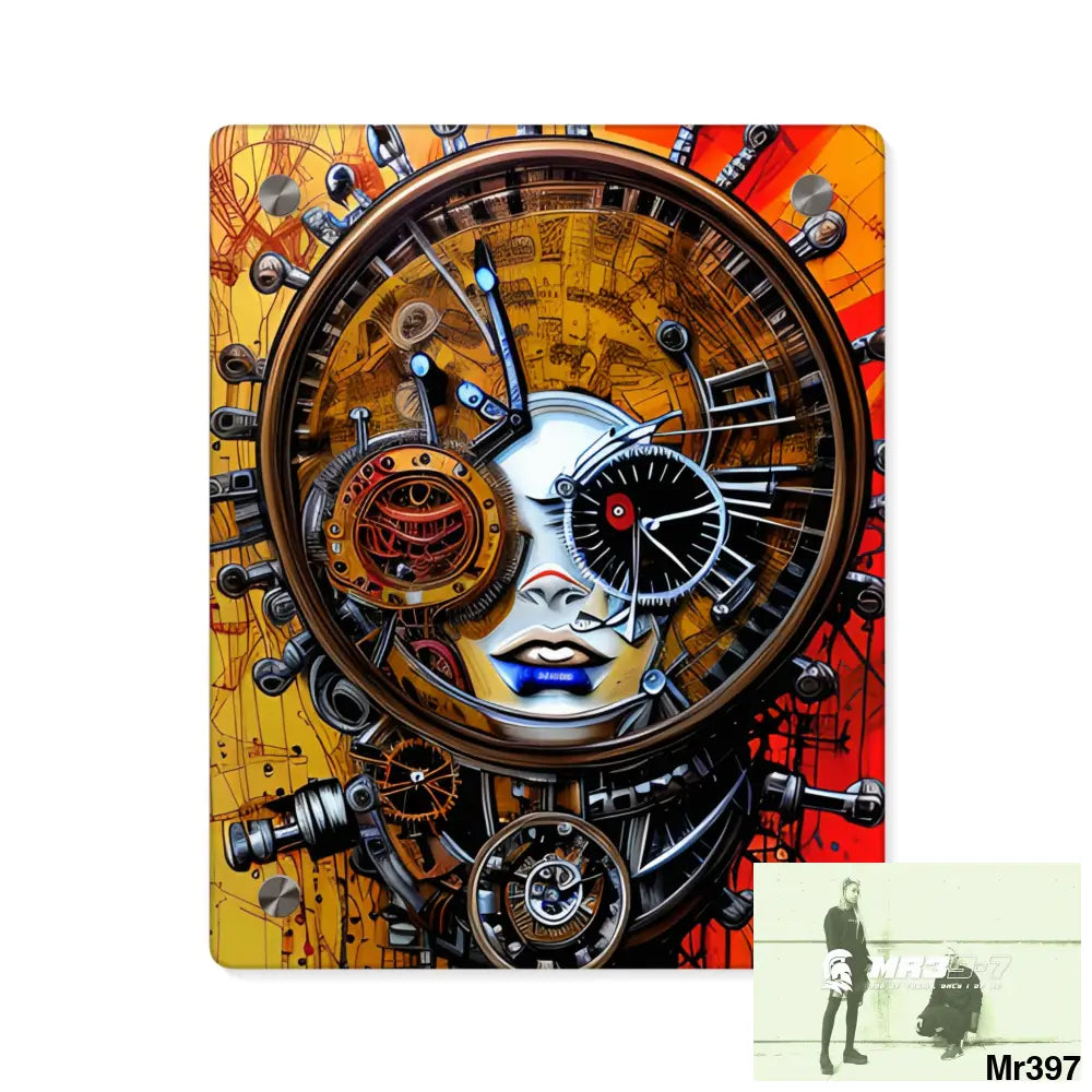 HD Animated Clockwork Robot Acrylic Wall Art Panels 8″ x 10″ (Vertical) / 0.25’’ Home Decor