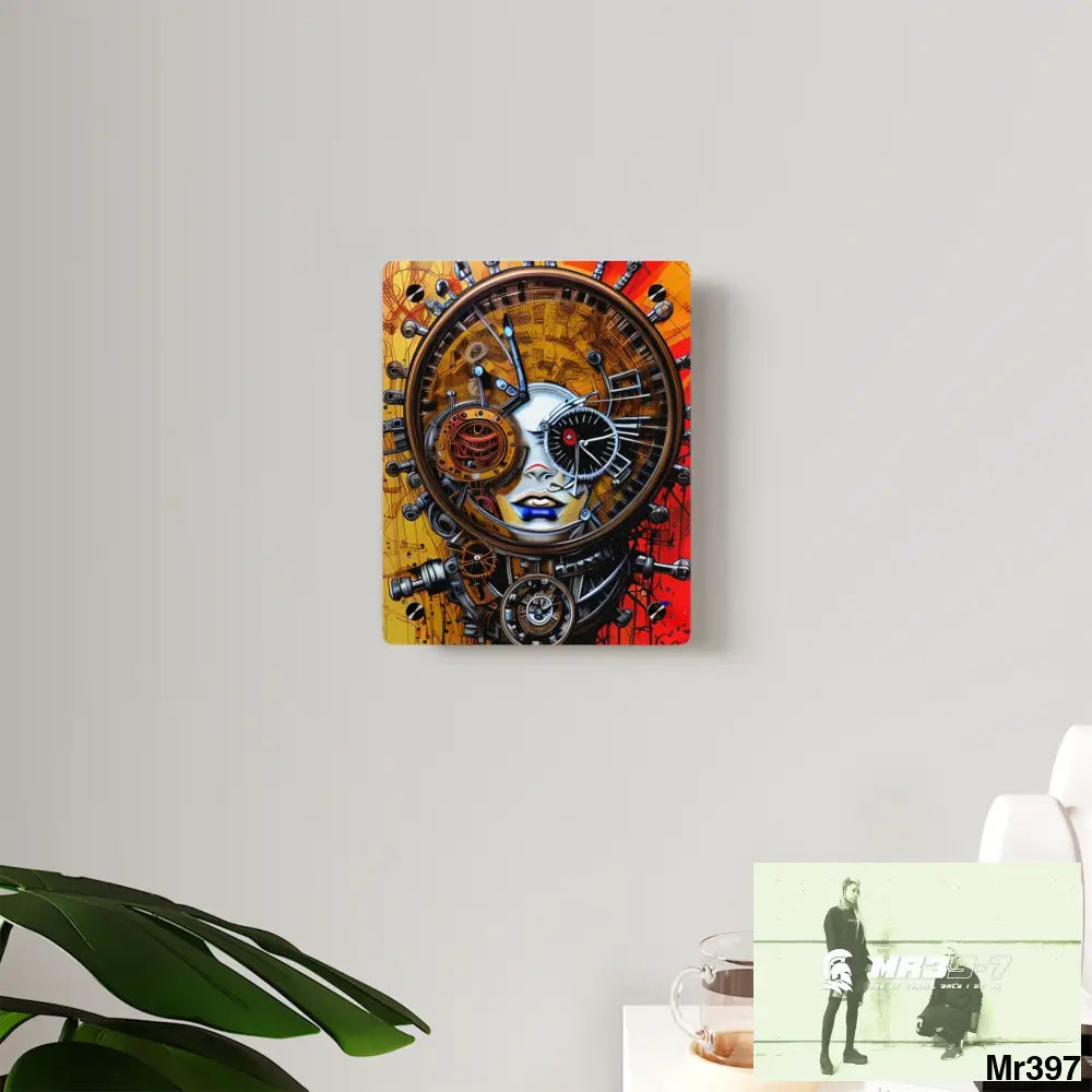 HD Animated Clockwork Robot Acrylic Wall Art Panels Home Decor