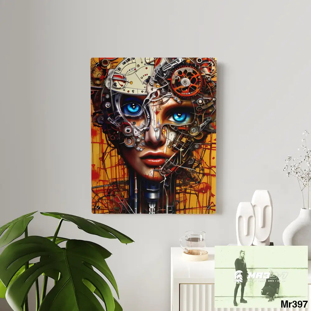 HD Animated Clockwork Robot Acrylic Wall Art Panels Home Decor