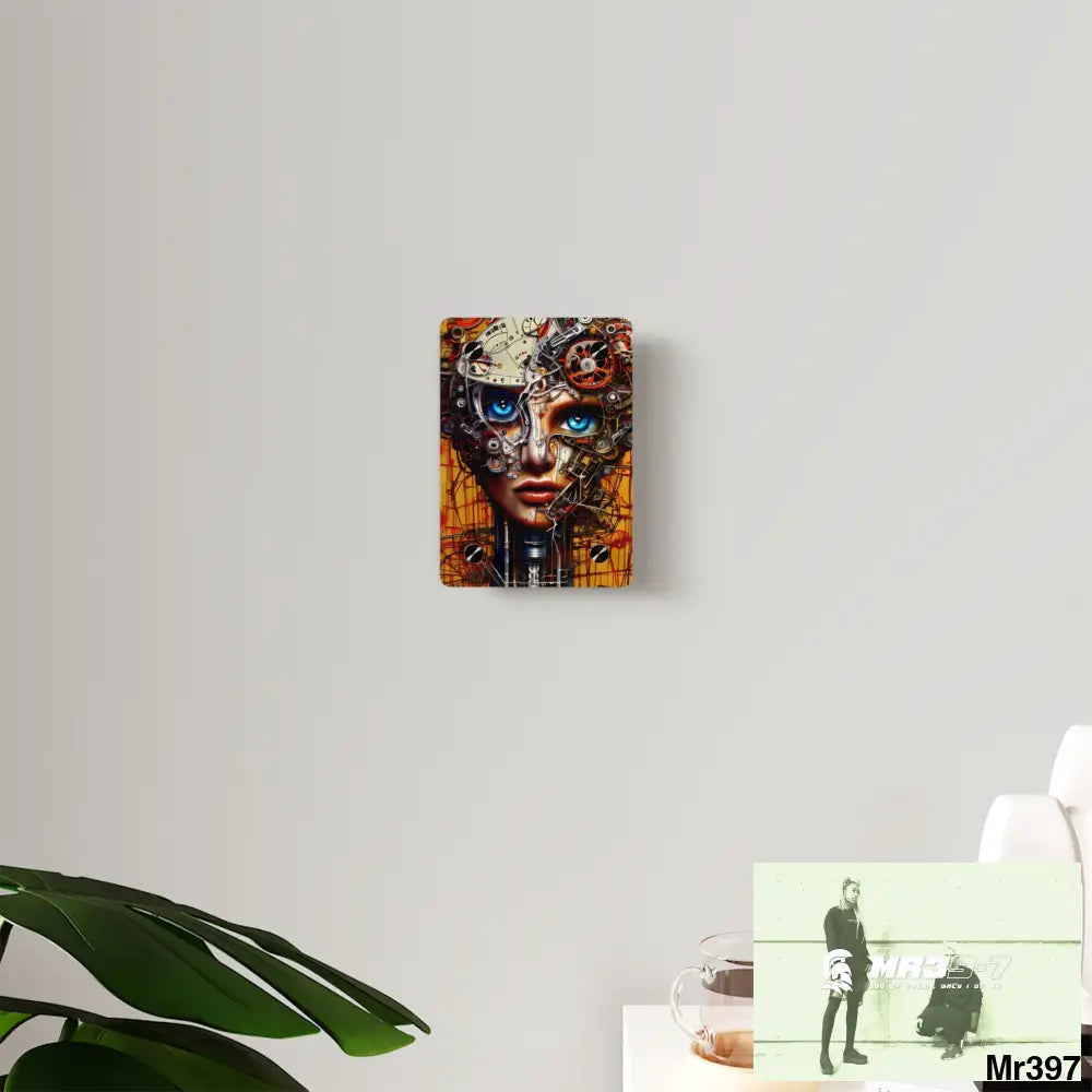 HD Animated Clockwork Robot Acrylic Wall Art Panels Home Decor