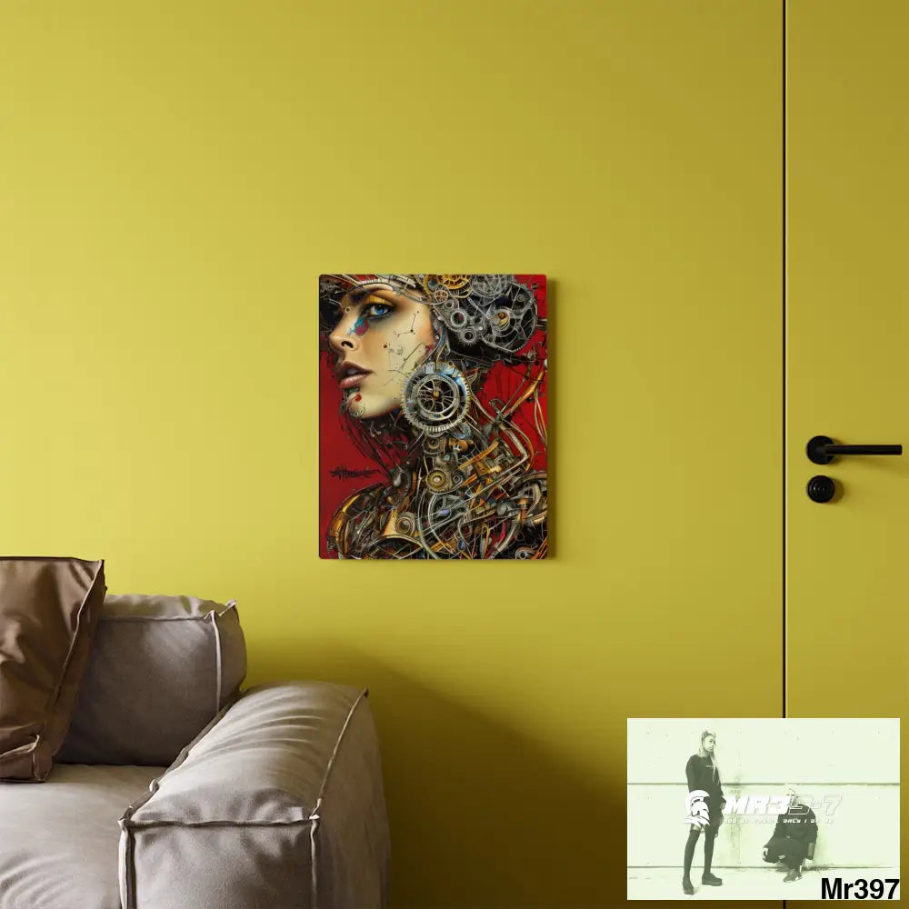 HD Animated Clockwork Robot Graphic Acrylic Wall Art Panels Home Decor