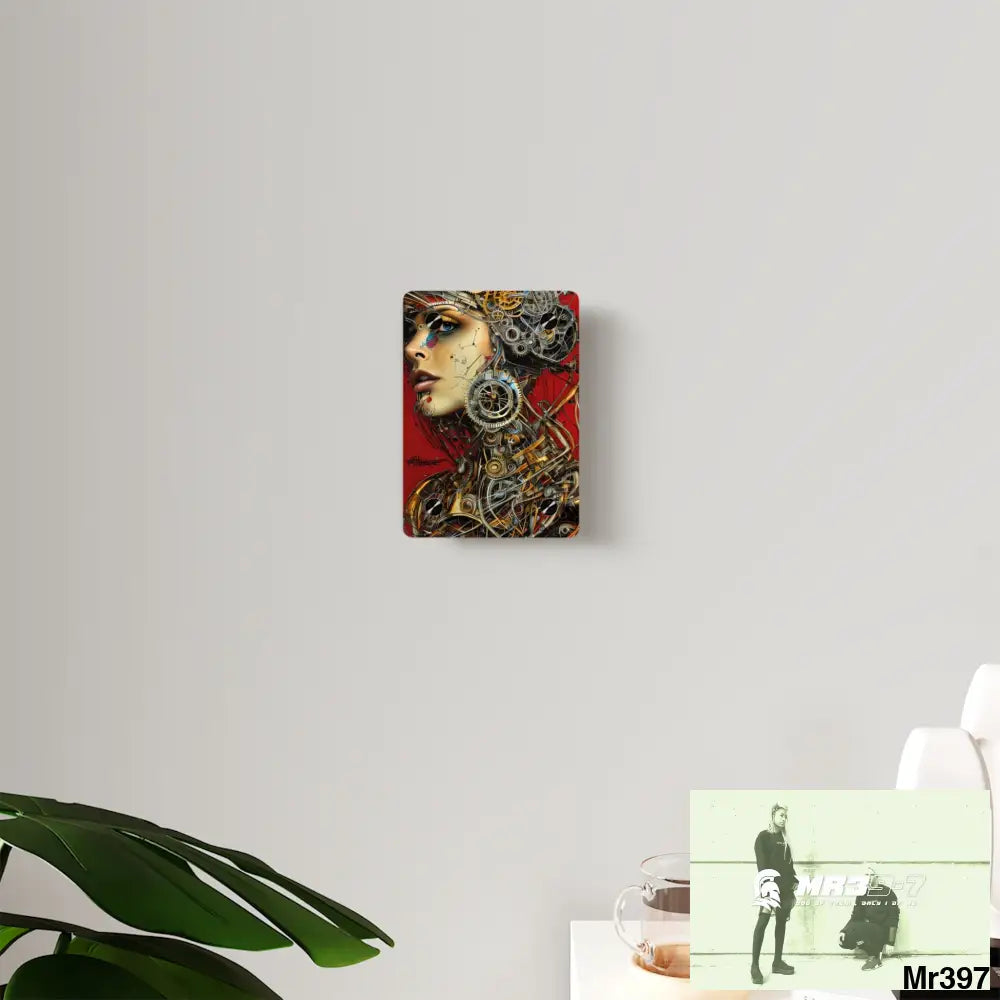 HD Animated Clockwork Robot Graphic Acrylic Wall Art Panels Home Decor