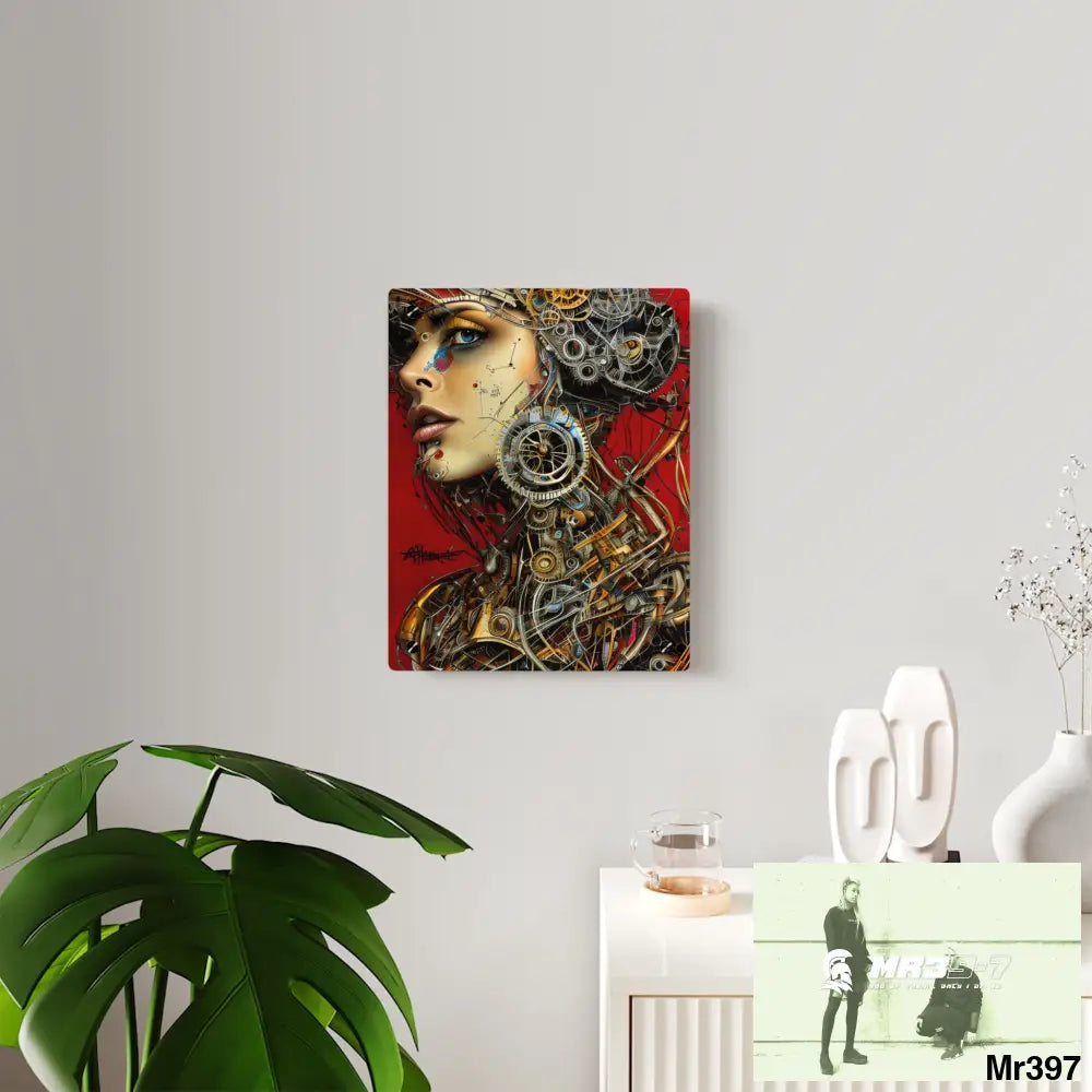 HD Animated Clockwork Robot Graphic Acrylic Wall Art Panels Home Decor