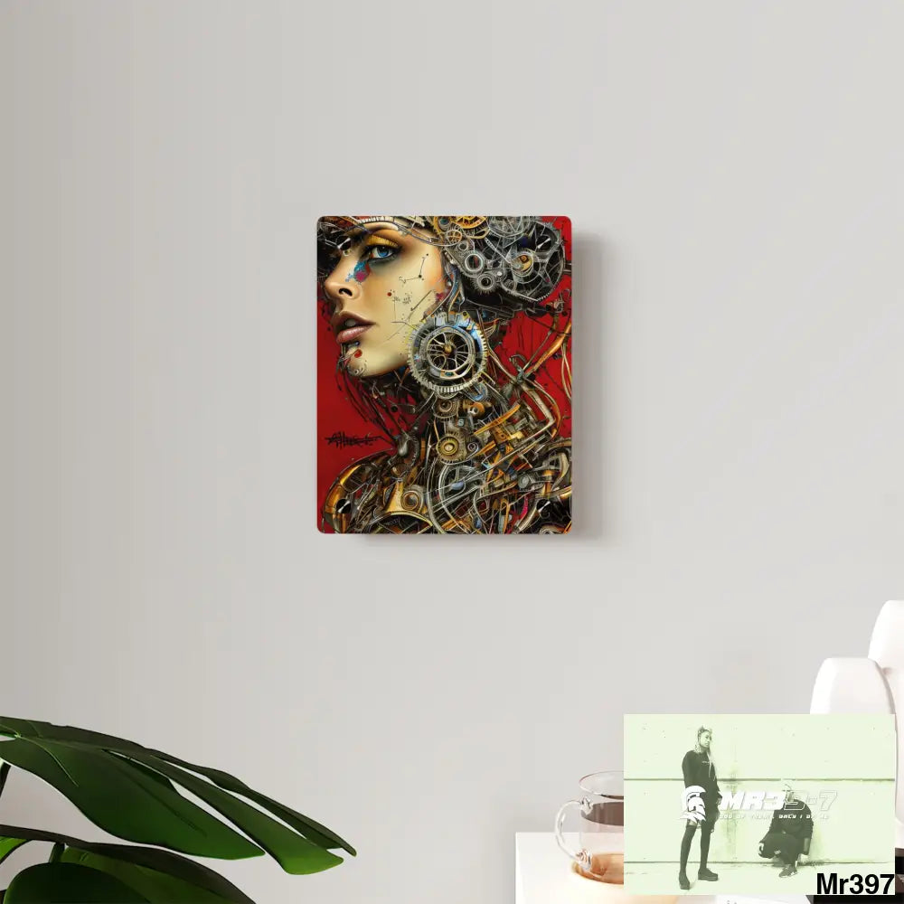 HD Animated Clockwork Robot Graphic Acrylic Wall Art Panels Home Decor