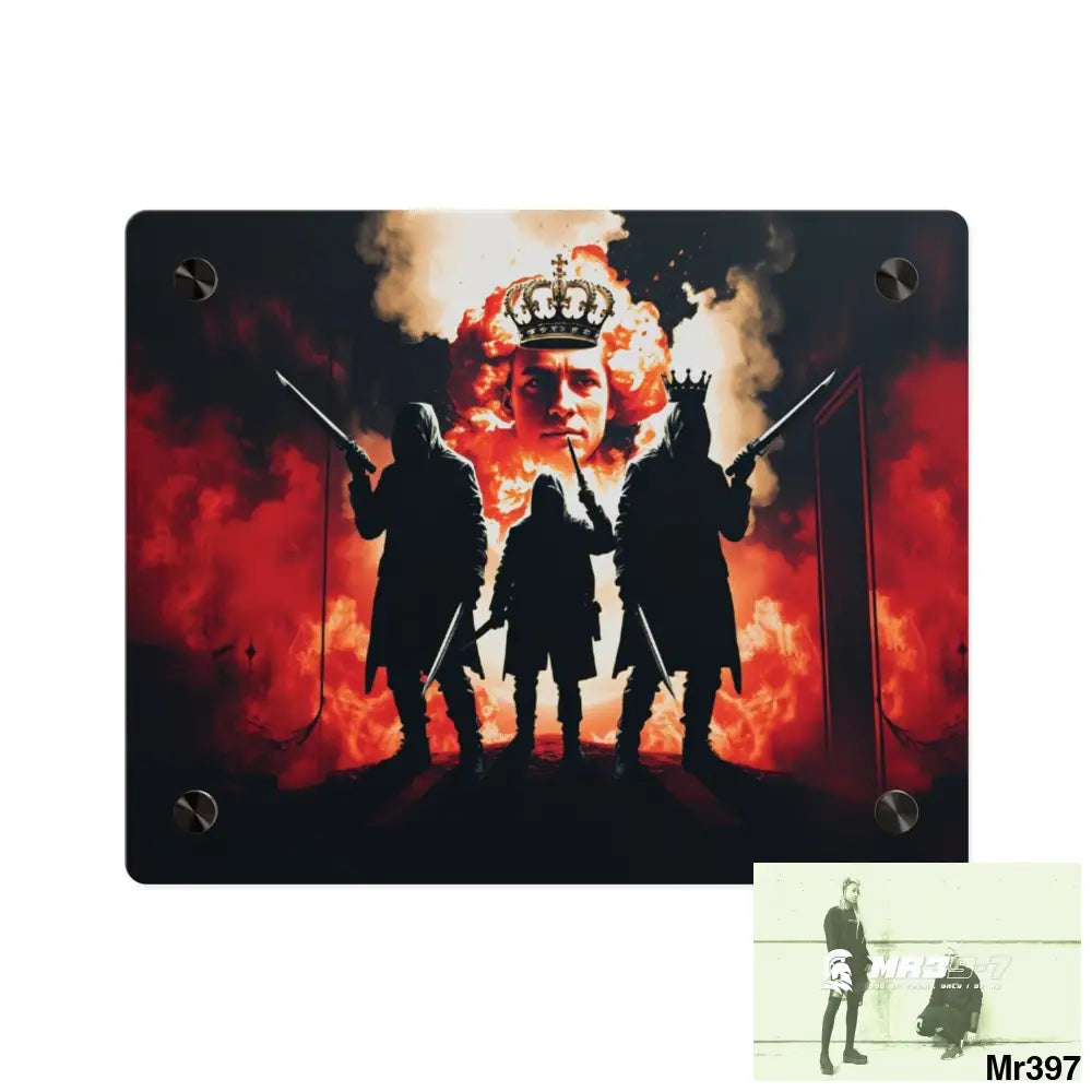 Hell Shadows 2628 days Death Flat Covert Failures Ltd Edition no 22 Acrylic Wall Art Panels 10″ x 8″ (Horizontal)