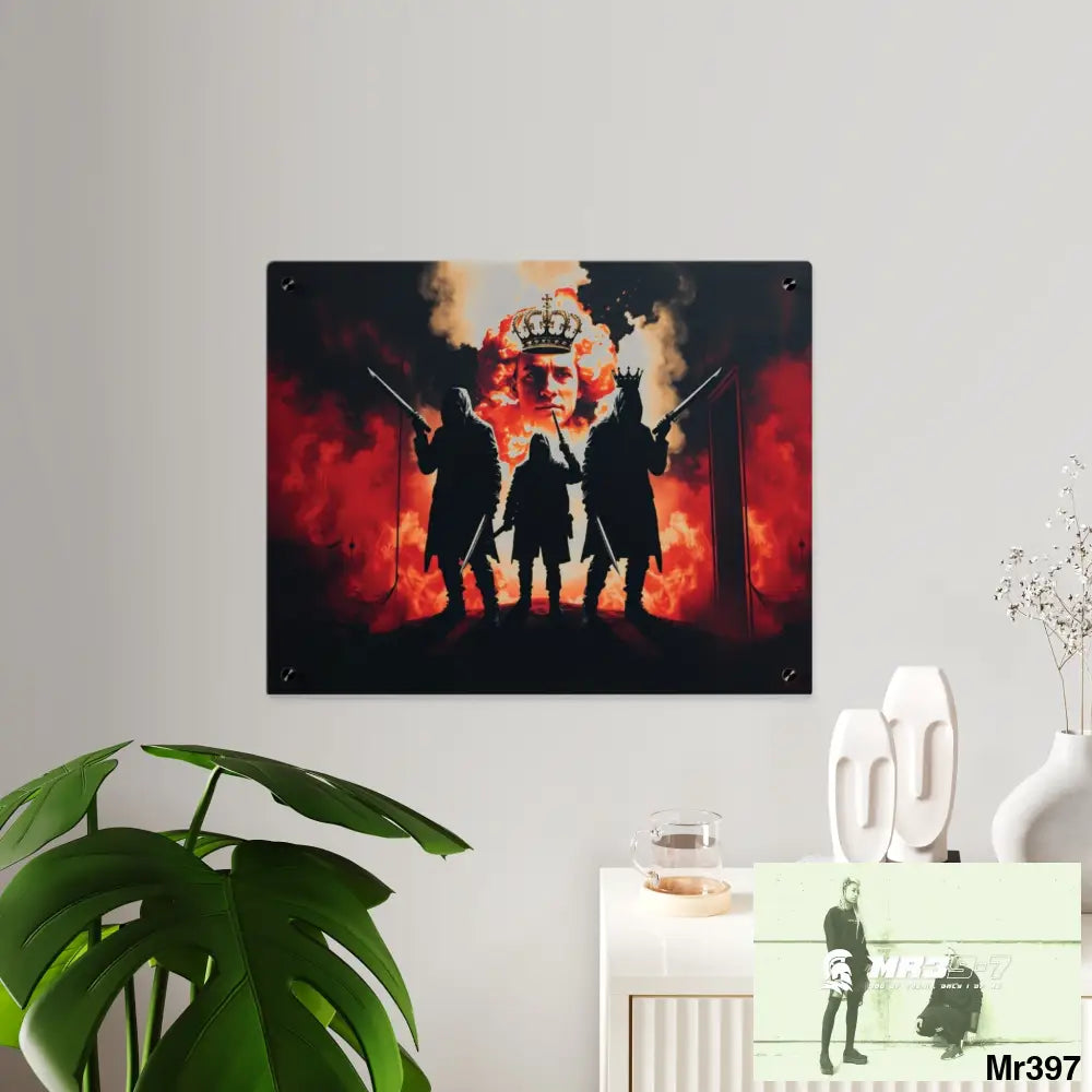 Hell Shadows 2628 days Death Flat Covert Failures Ltd Edition no 22 Acrylic Wall Art Panels Home Decor