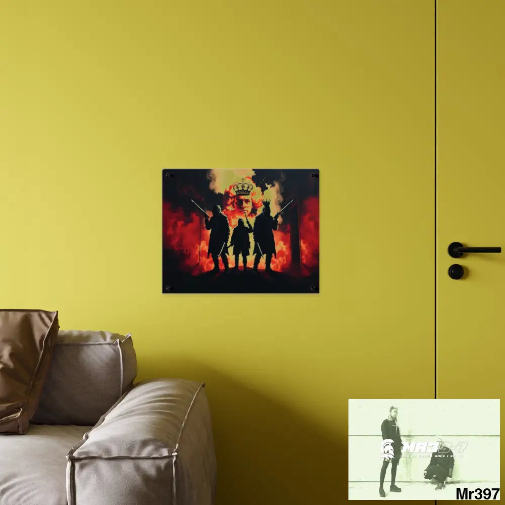 Hell Shadows 2628 days Death Flat Covert Failures Ltd Edition no 22 Acrylic Wall Art Panels Home Decor