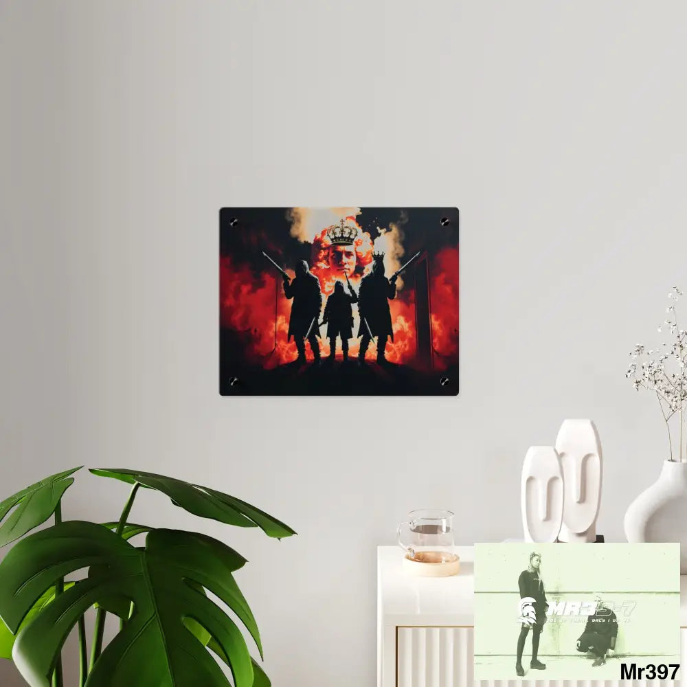 Hell Shadows 2628 days Death Flat Covert Failures Ltd Edition no 22 Acrylic Wall Art Panels Home Decor