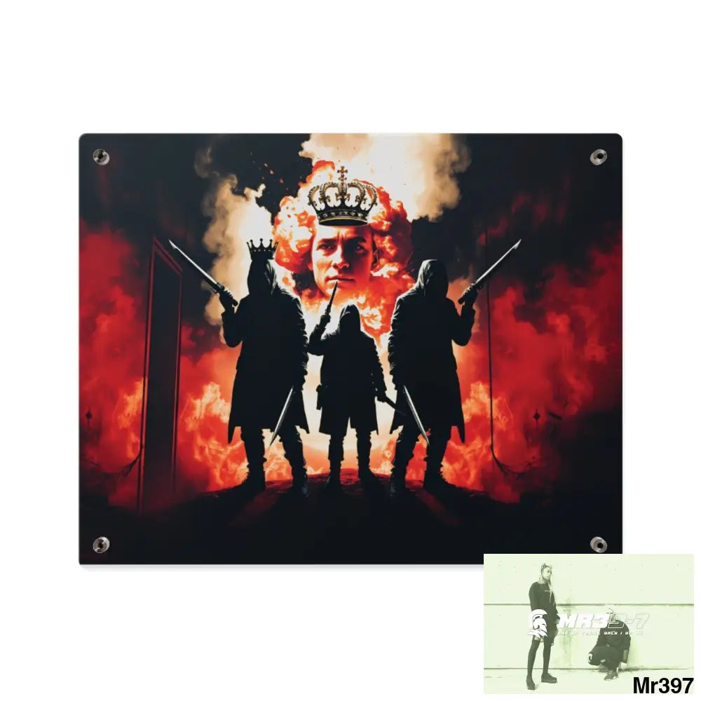 Hell Shadows 2628 days Death Flat Covert Failures Ltd Edition no 22 Acrylic Wall Art Panels Home Decor