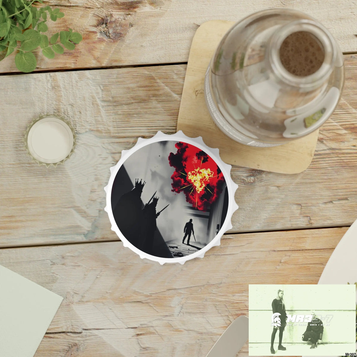 HELL SHADOWS No 2 DEATH FLAT 2628 DAYS COVERT FAILURES LTD EDITION NO 22 Magnetic Bottle Opener One size / White