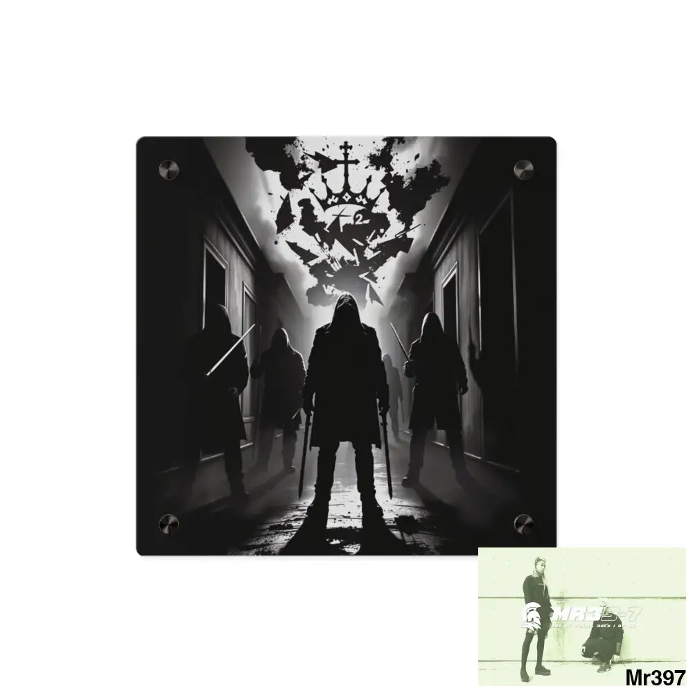 Hell Shadows no 3 2628 days Death Flat Covert Failures Ltd Edition no 22 Acrylic Wall Art Panels 11’’ x 11’’ / 0.25’’