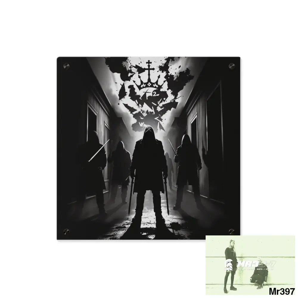 Hell Shadows no 3 2628 days Death Flat Covert Failures Ltd Edition no 22 Acrylic Wall Art Panels 16″ x 16″ / 0.25’’