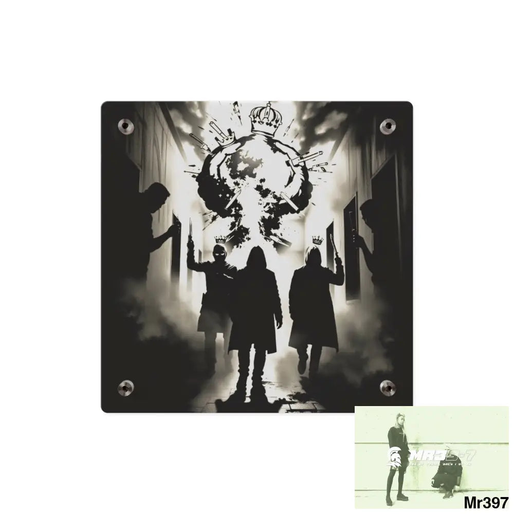 Hell Shadows no6 2628 days Death Flat Covert Failures Ltd Edition no 22 Acrylic Wall Art Panels Home Decor