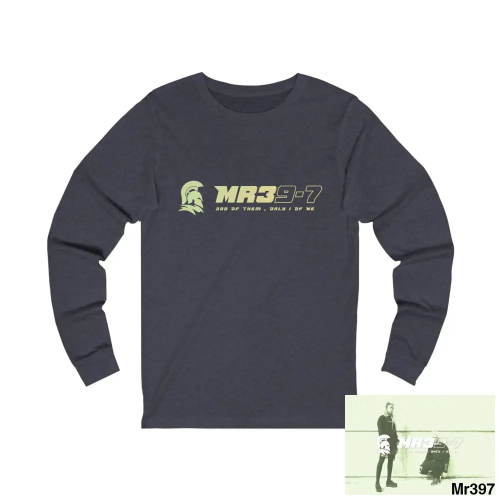 Hergest MH 2013 A1 Who Dares Wins Unisex Jersey Long Sleeve Tee S / Heather Navy Long-sleeve