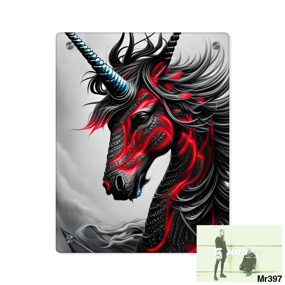 Intricate Unicorn 8k High Definition Hyper Detailed Realistic Beautiful Graphic Acrylic Wall Art Panels 11″ x 14″