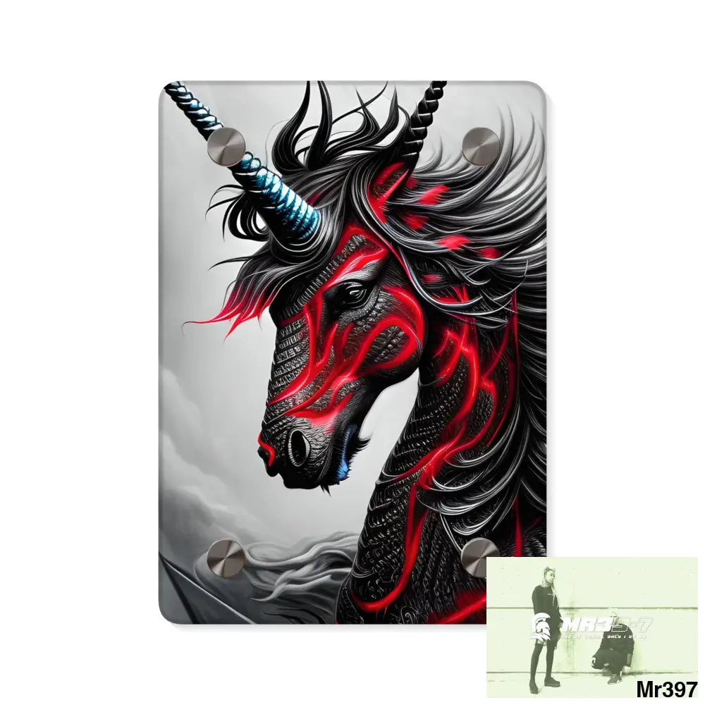 Intricate Unicorn 8k High Definition Hyper Detailed Realistic Beautiful Graphic Acrylic Wall Art Panels 5’’ x 7’’