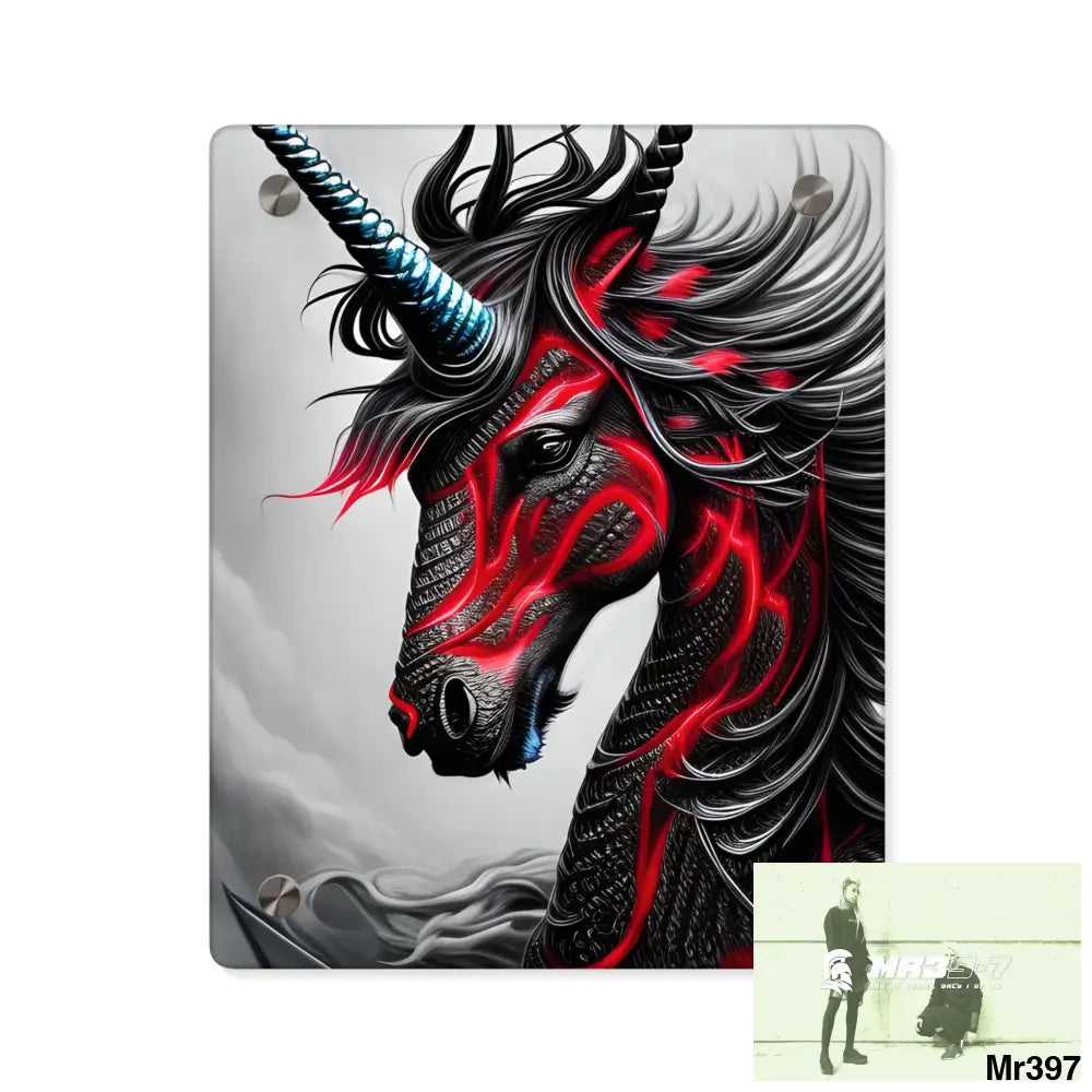 Intricate Unicorn 8k High Definition Hyper Detailed Realistic Beautiful Graphic Acrylic Wall Art Panels 8″ x 10″