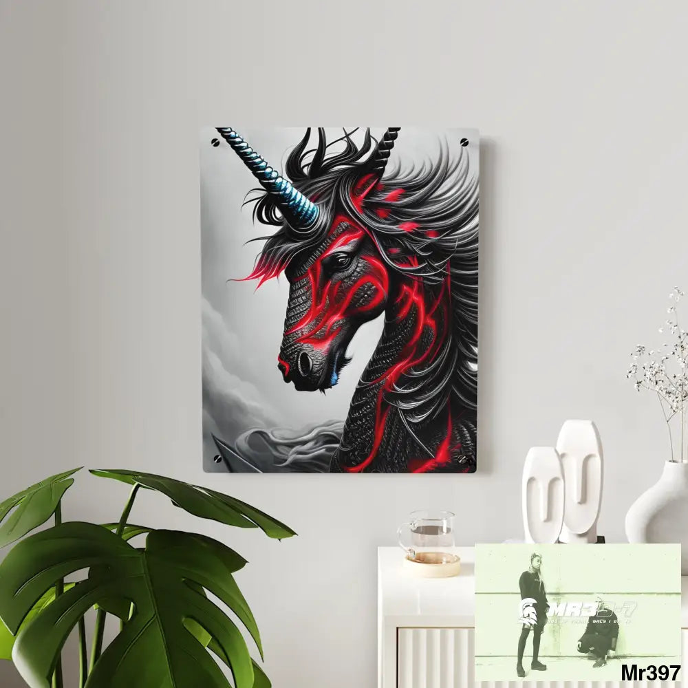 Intricate Unicorn 8k High Definition Hyper Detailed Realistic Beautiful Graphic Acrylic Wall Art Panels Home Decor