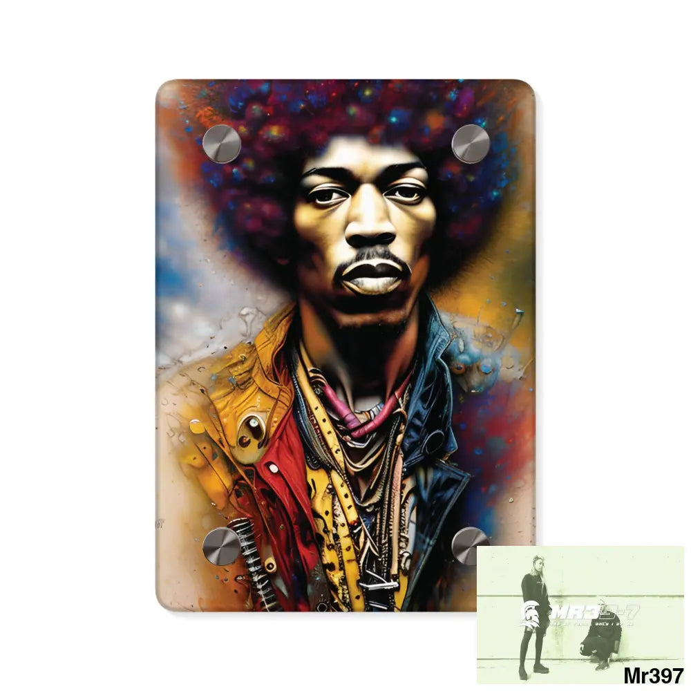 Jimmy Hendrix Experience Acrylic Wall Art Panels 5’’ x 7’’ (Vertical) / 0.25’’ Home Decor