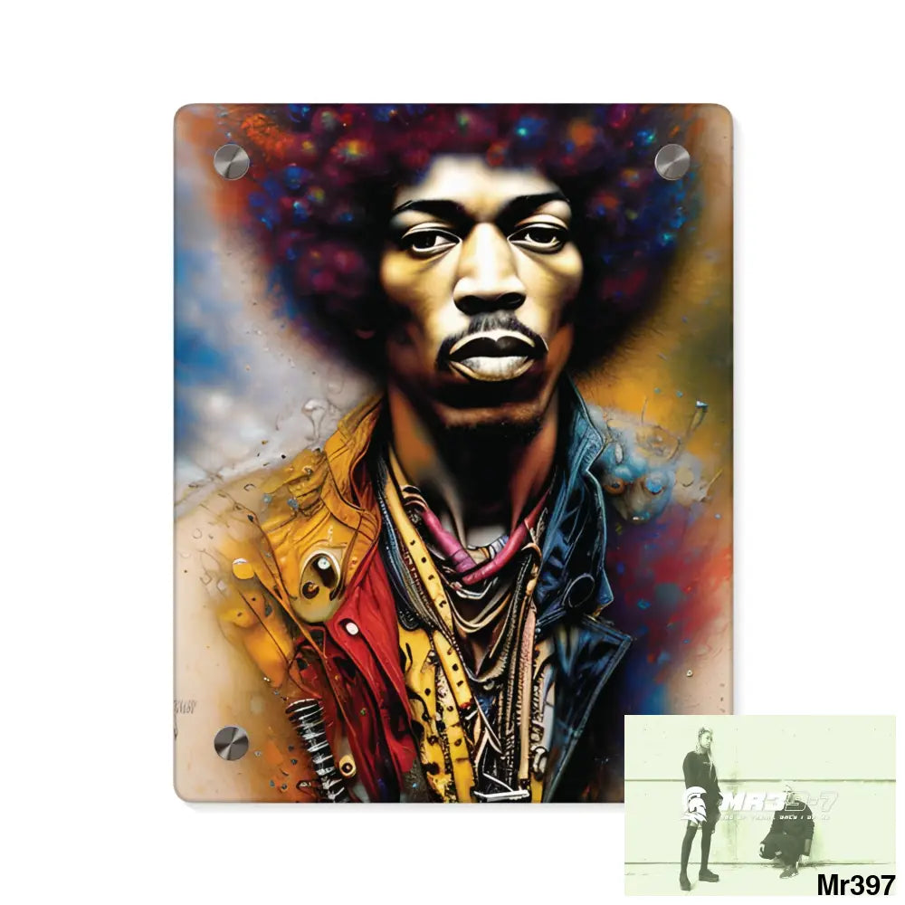 Jimmy Hendrix Experience Acrylic Wall Art Panels 8″ x 10″ (Vertical) / 0.25’’ Home Decor