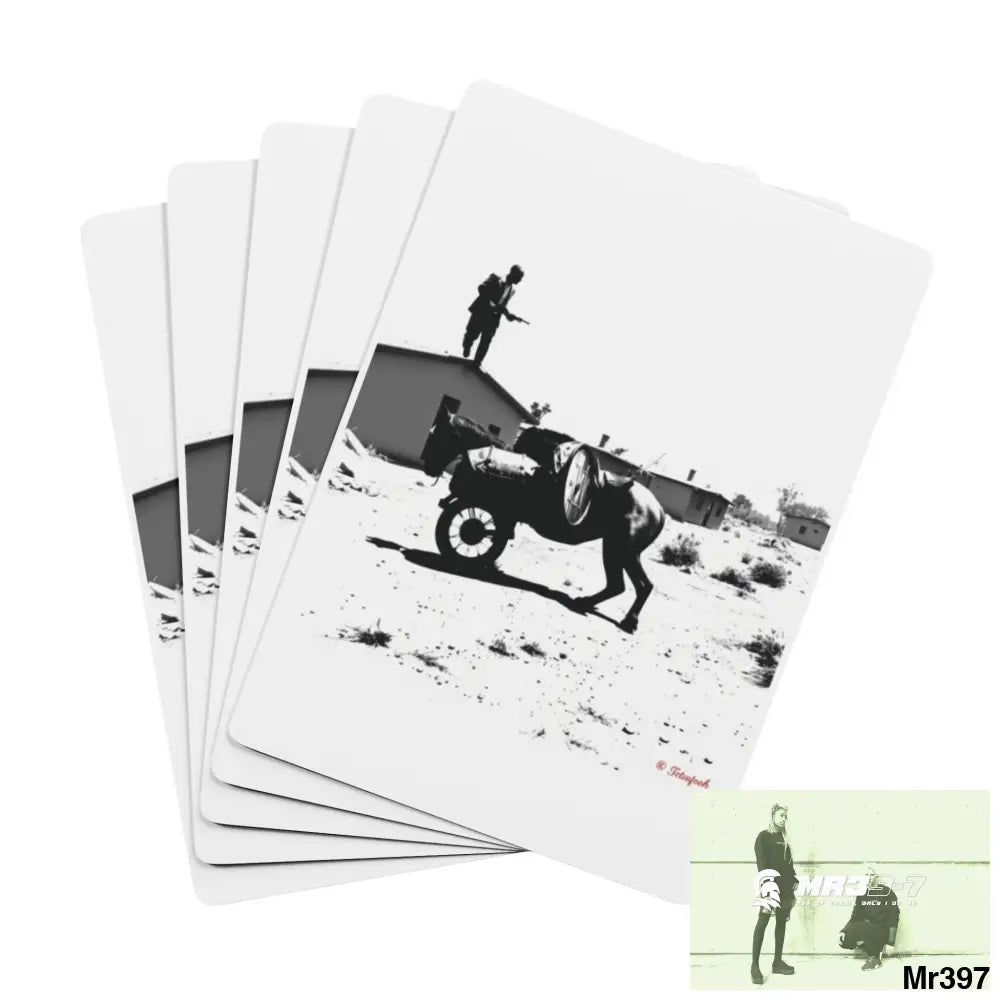 Kenya 2015 Banksy Inspired My life My Deaths Fail Ltd Edition Custom Poker Cards 2.5’’ x 3.5’’ / White / Semi Glossy