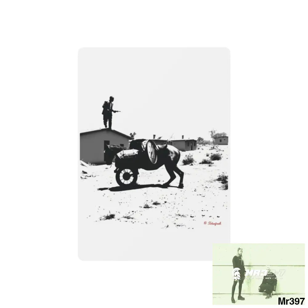 Kenya 2015 Banksy Inspired My life My Deaths Fail Ltd Edition Custom Poker Cards 2.5’’ x 3.5’’ / White / Semi Glossy