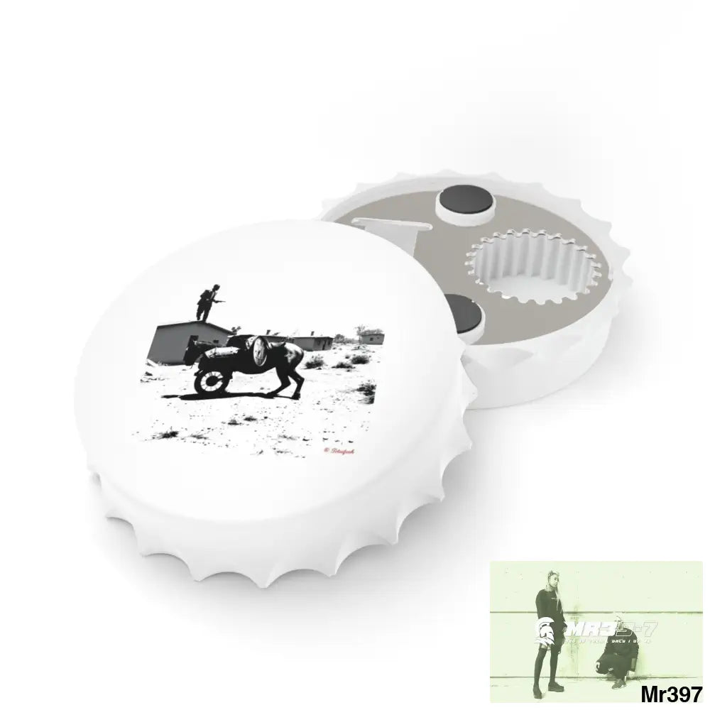 Kenya 2015 Banksy style Magnetic Bottle Opener One size / White Accessories