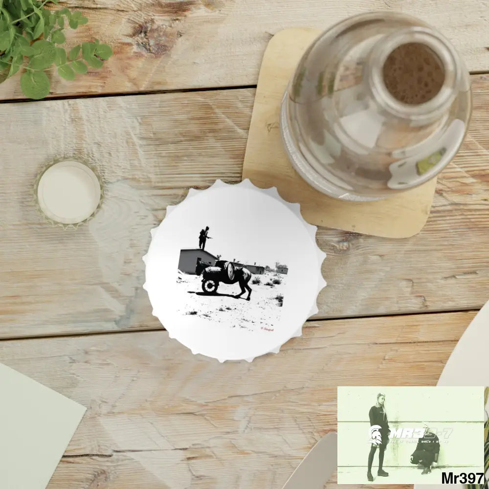 Kenya 2015 Banksy style Magnetic Bottle Opener One size / White Accessories