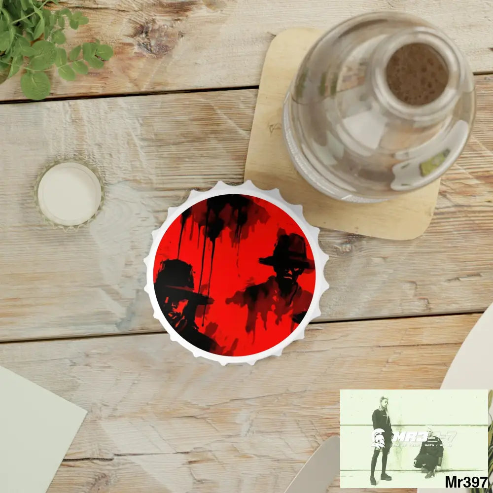 Kenya 2015 Banksy style no 2 Magnetic Bottle Opener One size / White Accessories