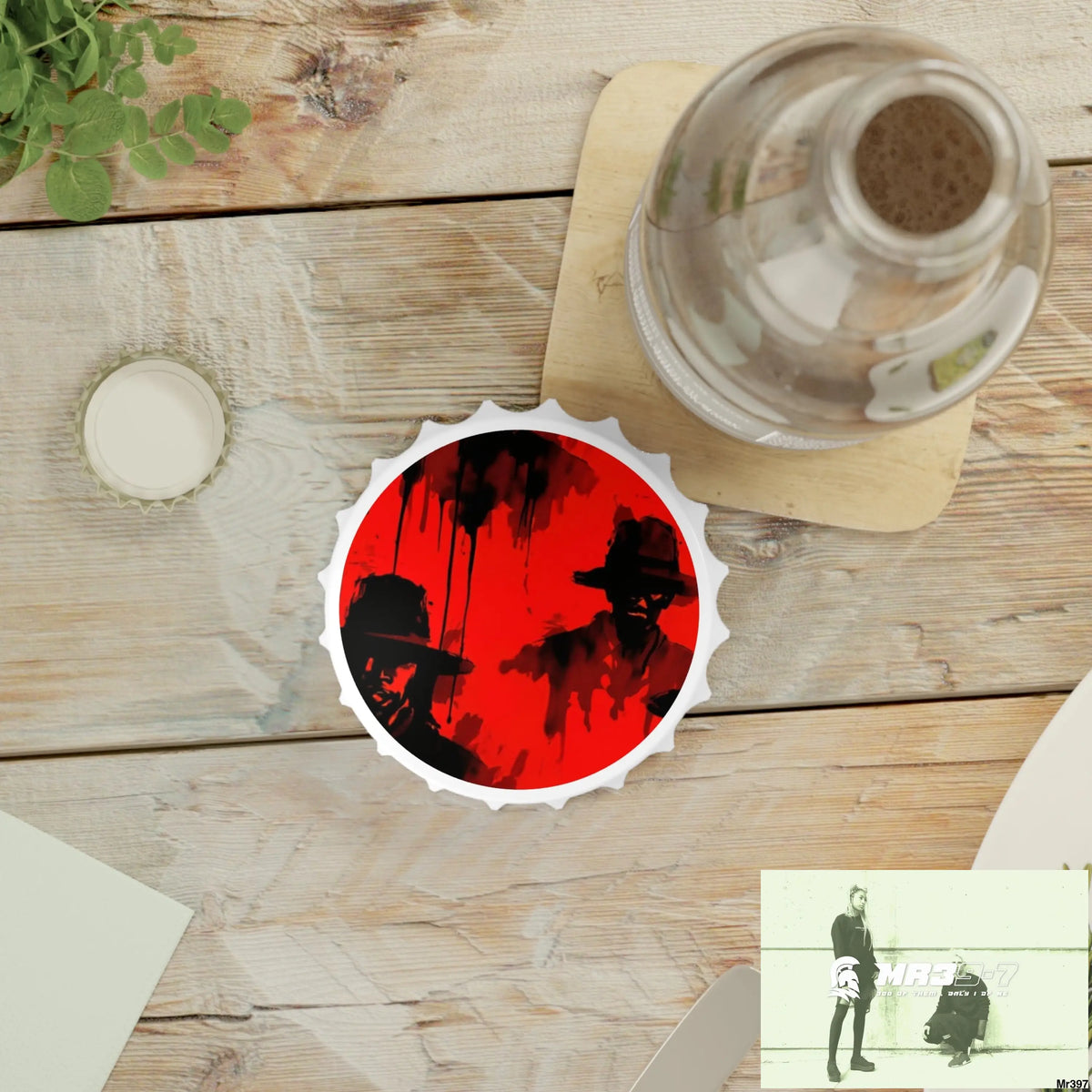 Kenya 2015 Banksy style no 2 Magnetic Bottle Opener One size / White Accessories