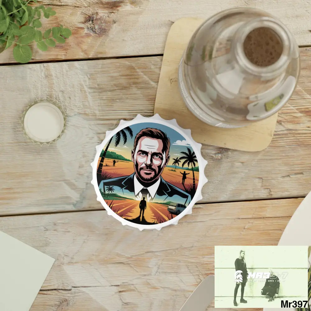 Kenya 2015 Banksy style no 3 Magnetic Bottle Opener One size / White Accessories